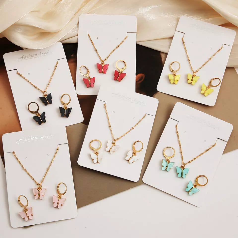 *Butterfly jewellery set