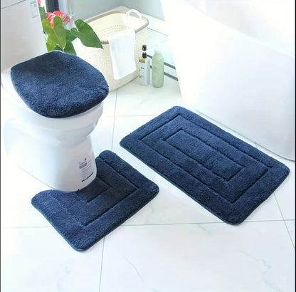 3pcs high quality flocking Toilet mat set