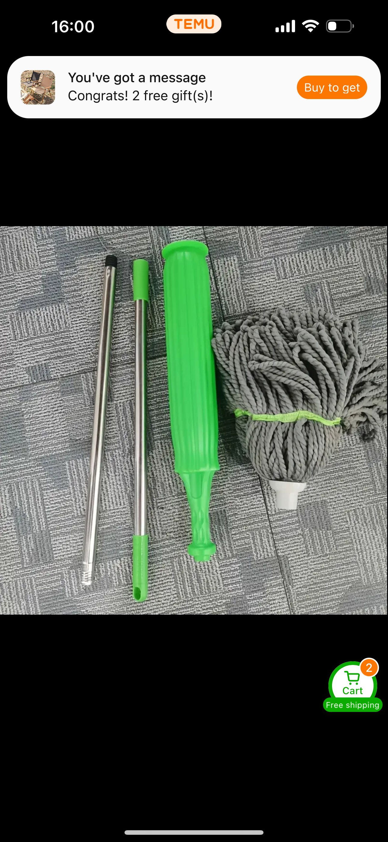 Microfiber self squeeze mop with stainless steel handle