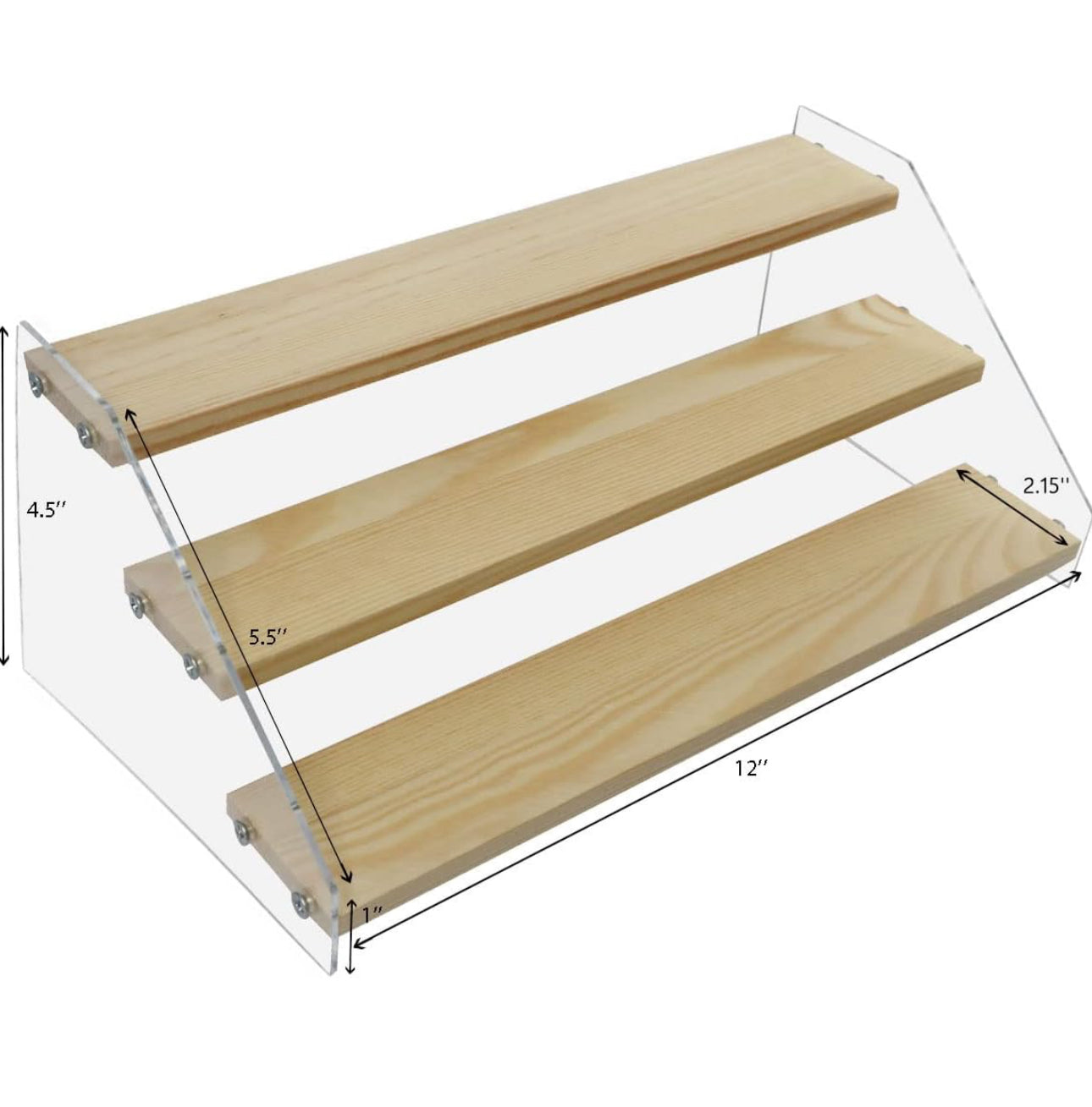 3 Tier Bamboo and Acrylic multi purpose stand