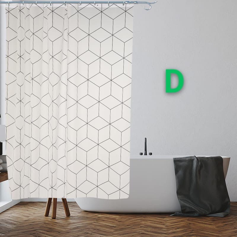 Shower curtains with hooks