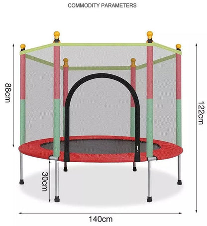 140 cm  Trampoline with Safety For  Indoor And Outdoor with Enclosure Net