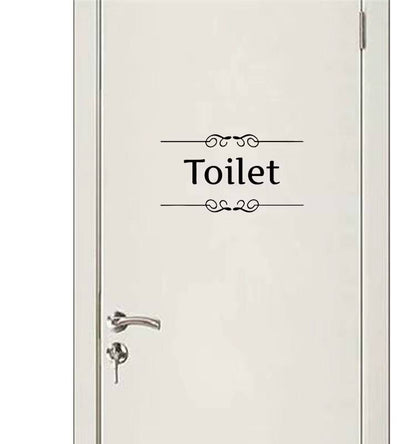 Rest Room/Cloak Room Toilet rules funny message DIY peel stickers
