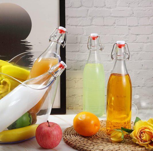 Swing top glass bottles