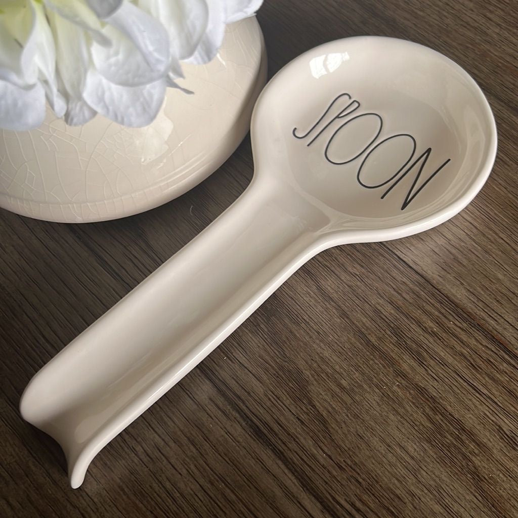 White Ceramic Spoon Rest