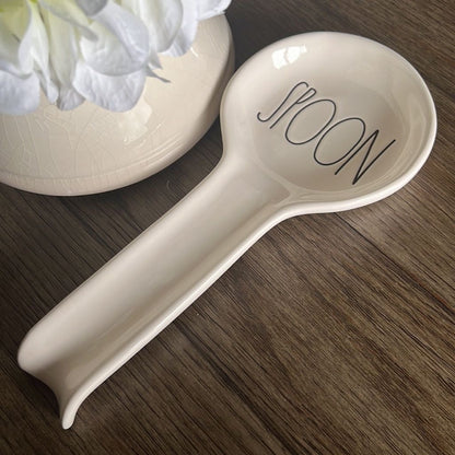 White Ceramic Spoon Rest