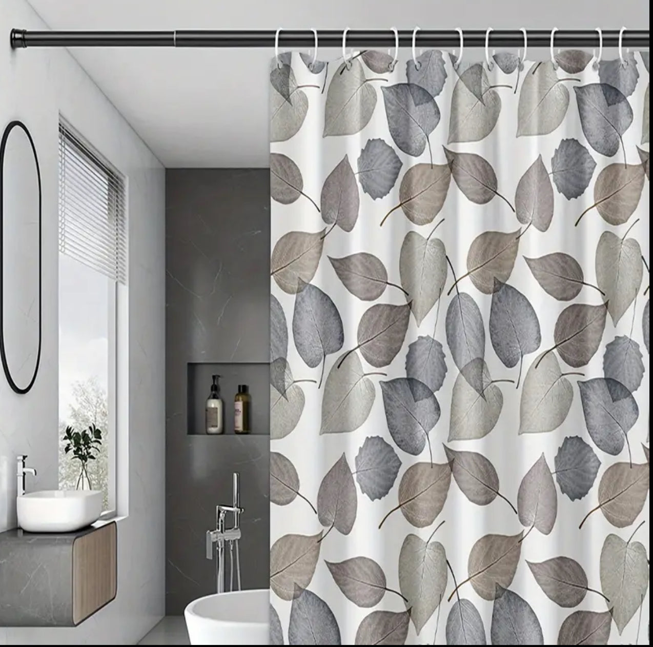 Shower curtains with hooks