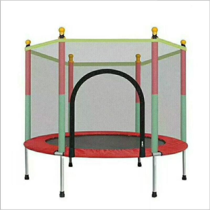 140 cm  Trampoline with Safety For  Indoor And Outdoor with Enclosure Net