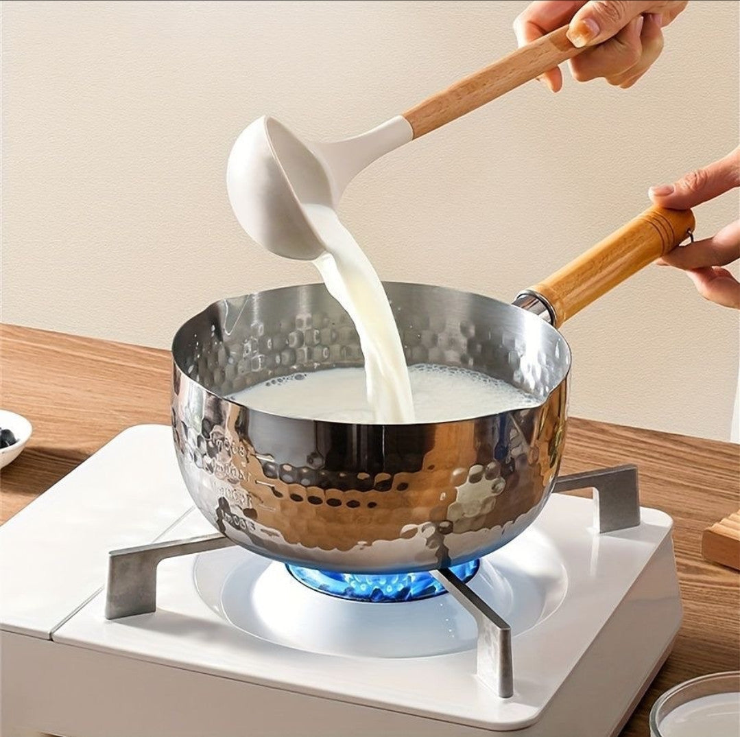 Stainless Steel SUFURIA//SNOW// MILK Cookware with Wooden Handle