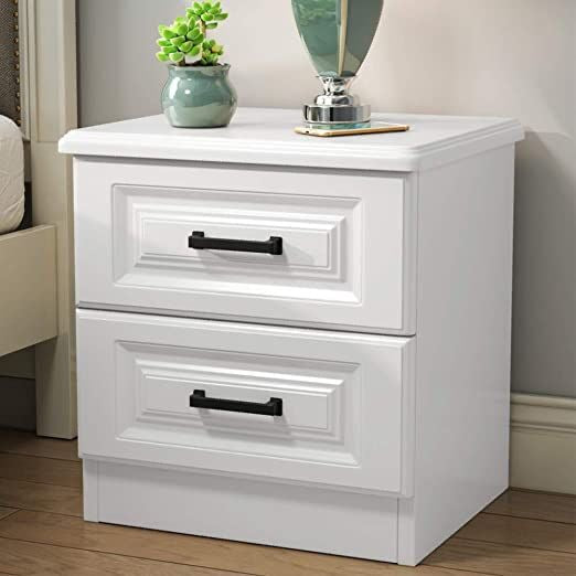 NORDIC LUXURY DOUBLE DRAWER BEDSIDE CABINET