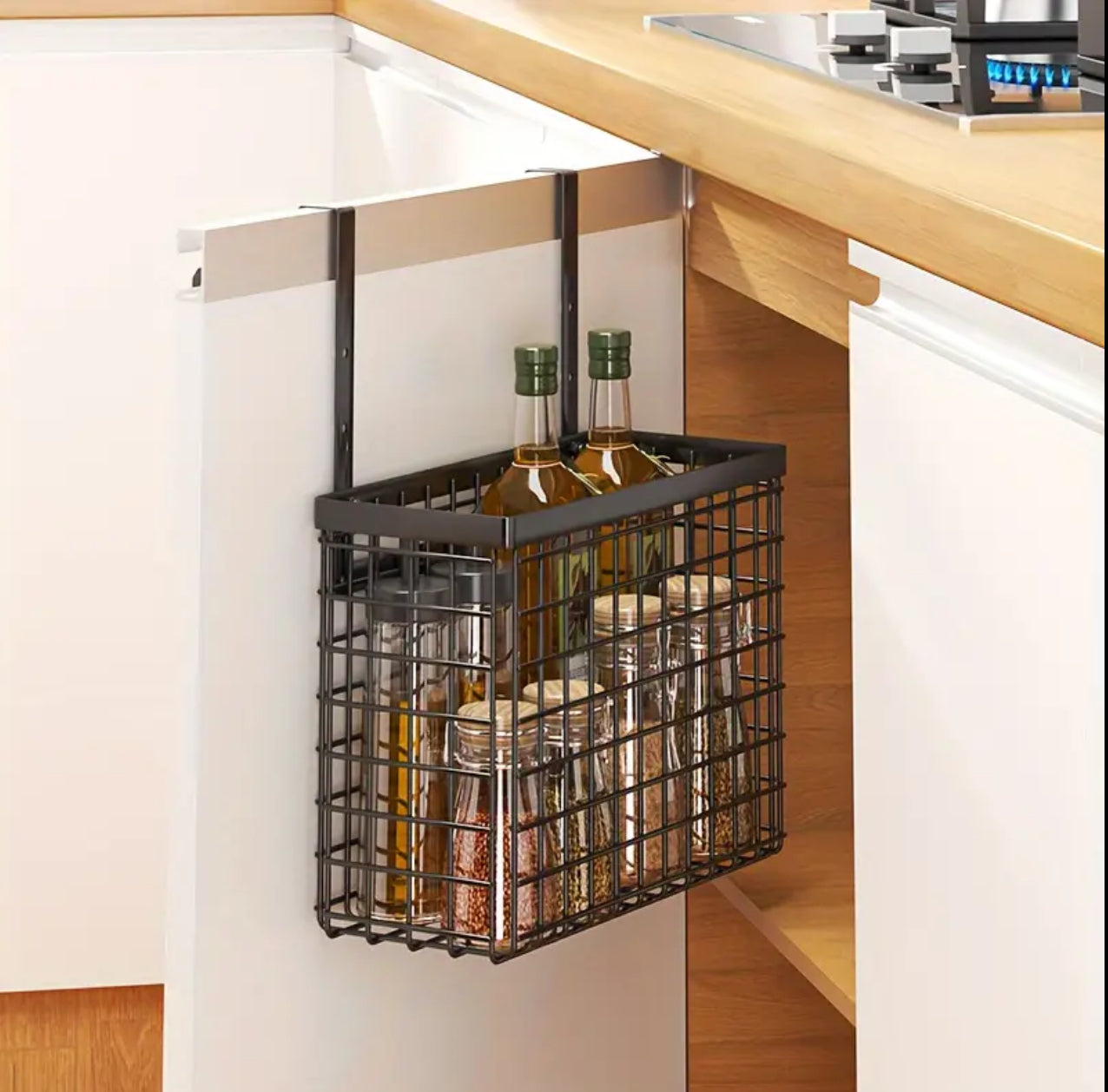 2 pc Over the Cabinet door Organizer with towel rack