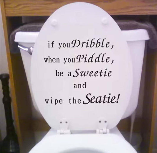 Rest Room/Cloak Room Toilet rules funny message DIY peel stickers