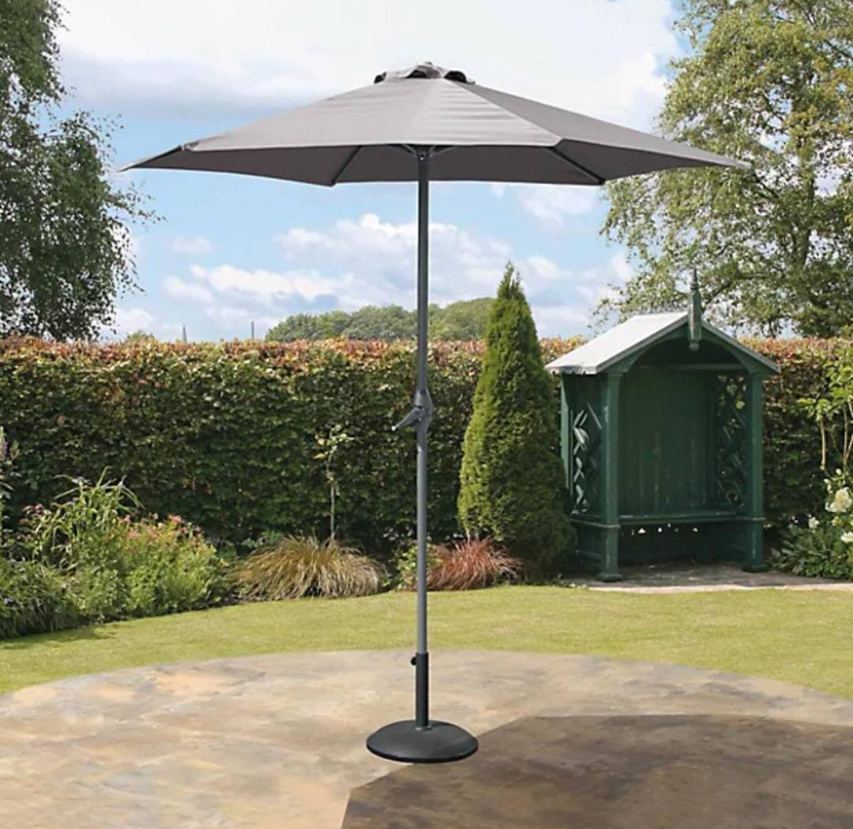 Grey Patio Umbrella Base Stand