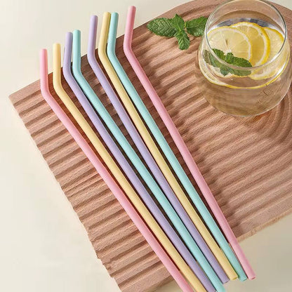 Reusable silicone straws 
4pcs set