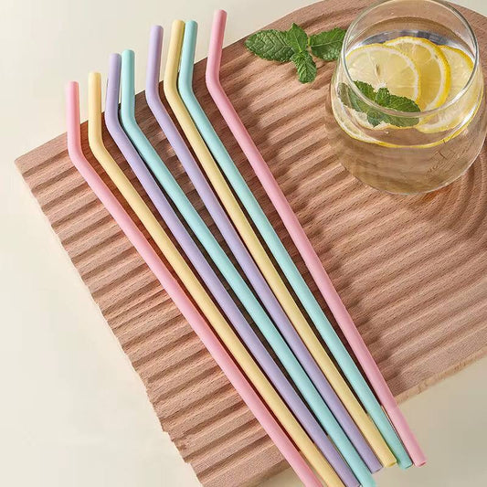 Reusable silicone straws 
4pcs set