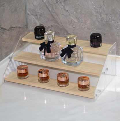 3 Tier Bamboo and Acrylic multi purpose stand