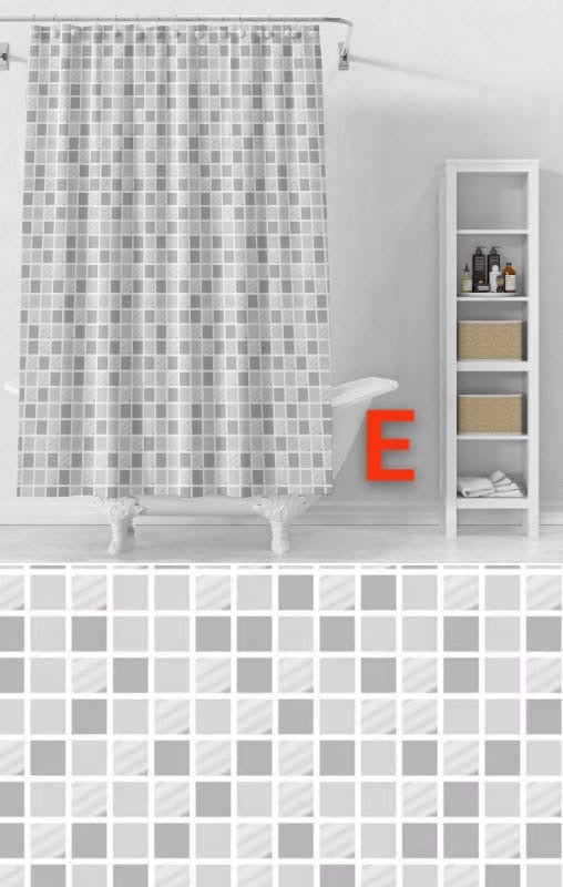 Shower curtains with hooks