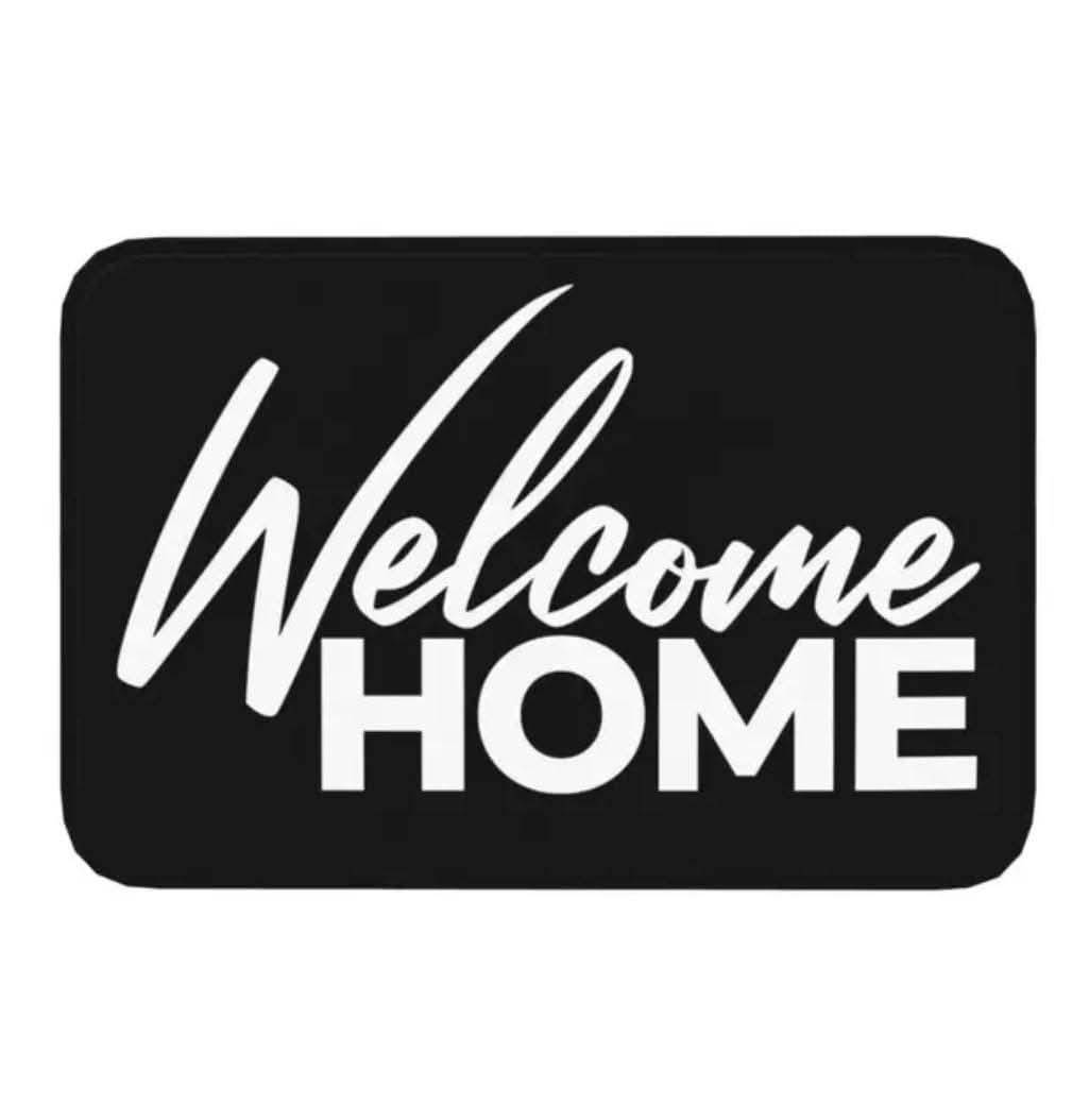 Themed message entryway door mats