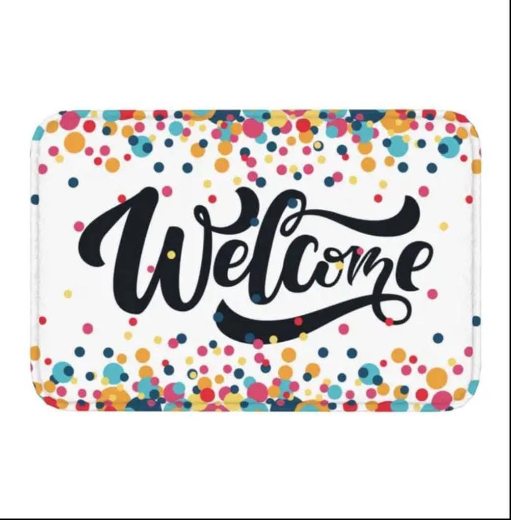 Themed message entryway door mats