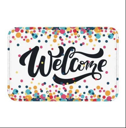 Themed message entryway door mats