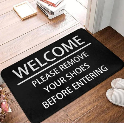 Themed message entryway door mats