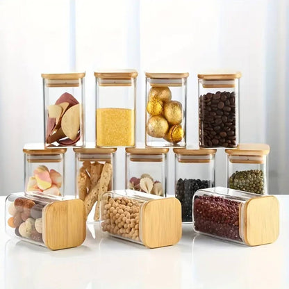 3 Tier bamboo spice Rack with 12 spice jars