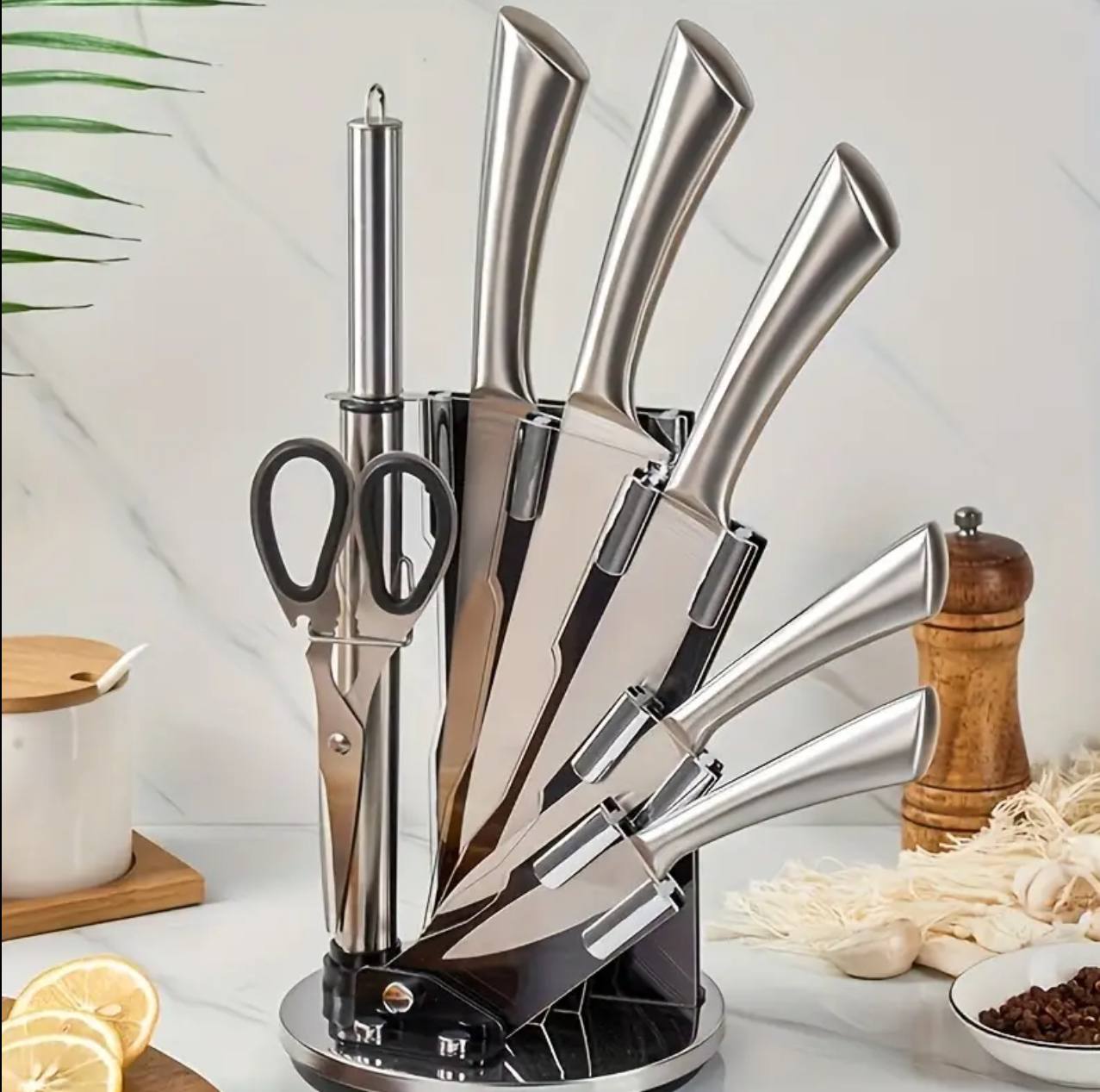 Stainless steel chef's knives
8pcs set