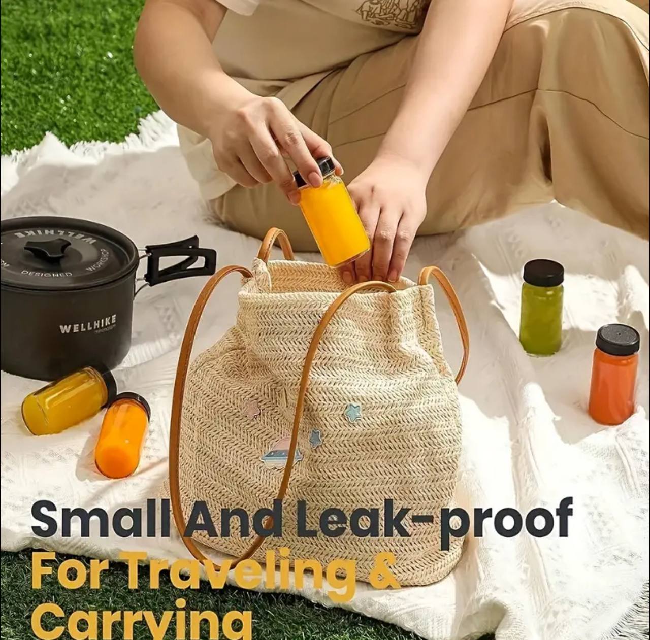 Set of 4 Gingershots Glass Bottles