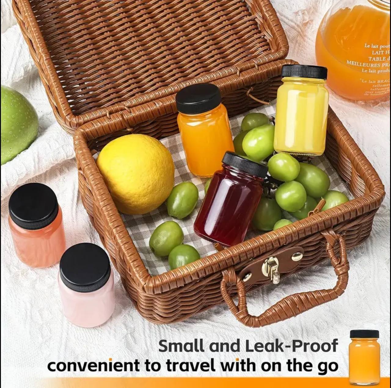 Set of 4 Gingershots Glass Bottles