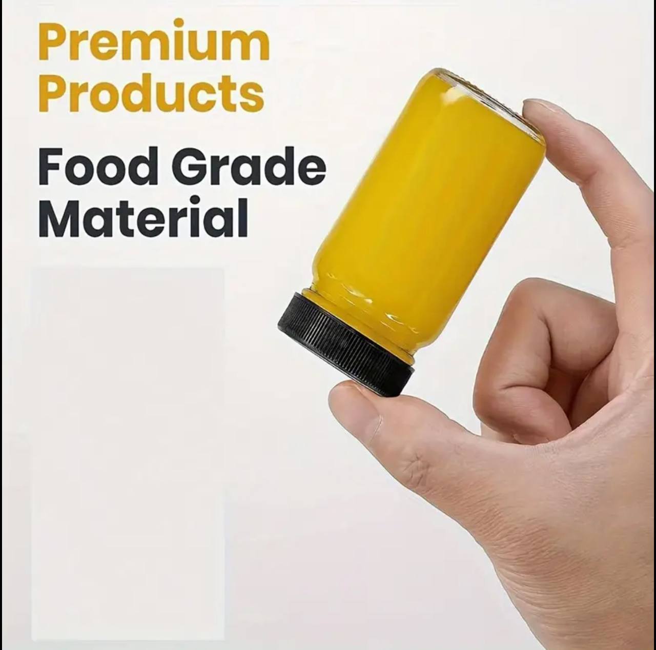 Set of 4 Gingershots Glass Bottles