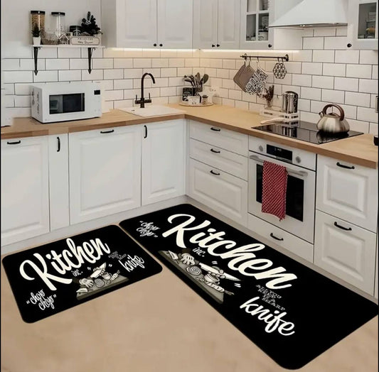2pcs kitchen mats with rubber