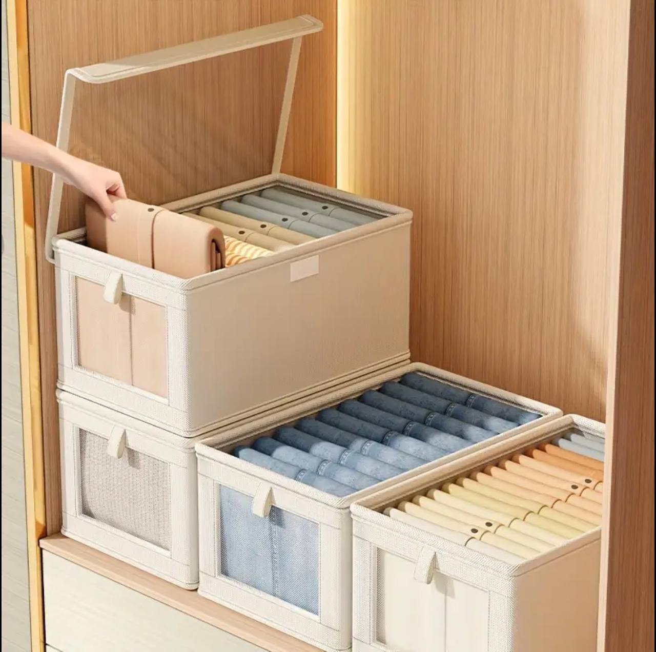 Wardrobe Foldable Clothes Organizer with a Cover