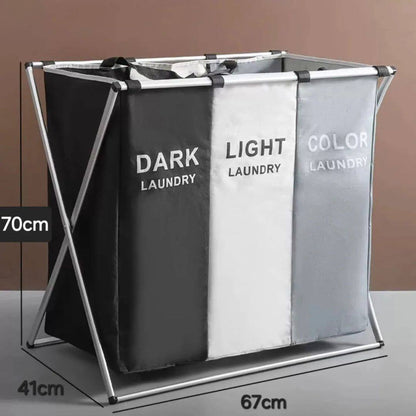 3 grid foldable laundry basket