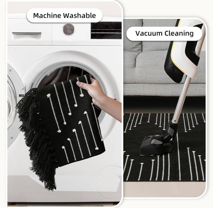 Bohemian Geometric Rugs with Tassles