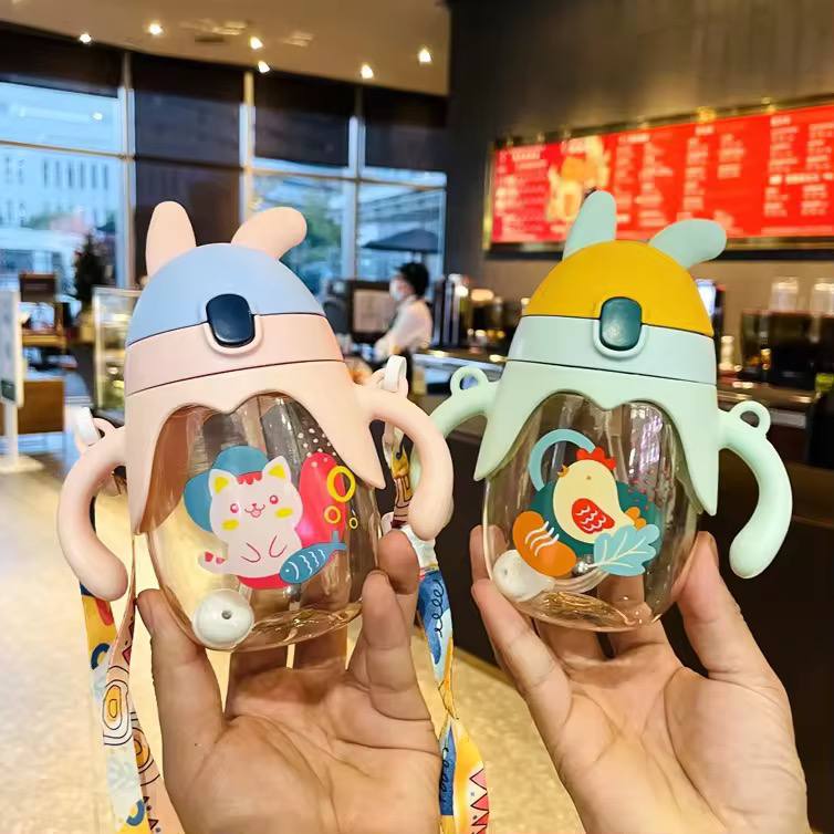 Kids Water Cup for School, Special Anti-Fall Straw, anti-choke water bottle
