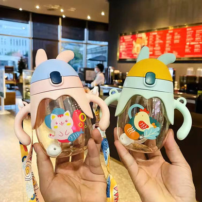Kids Water Cup for School, Special Anti-Fall Straw, anti-choke water bottle