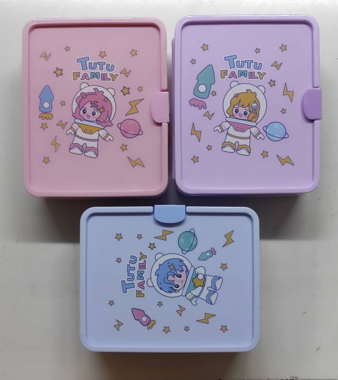 2 compartment Tutu family Lunch Box for Kids with spoon and fork