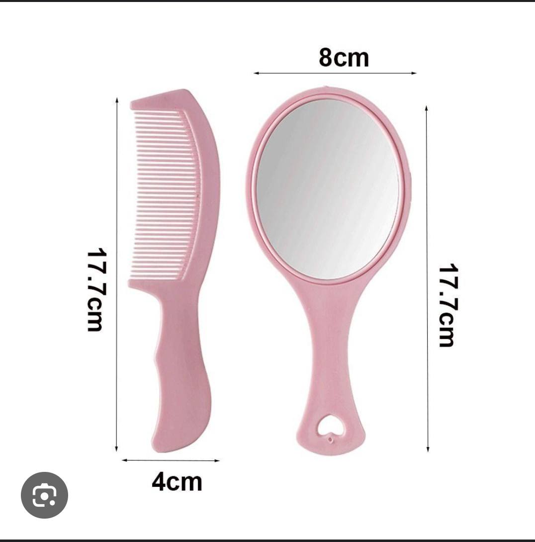 Hand mirror comb set