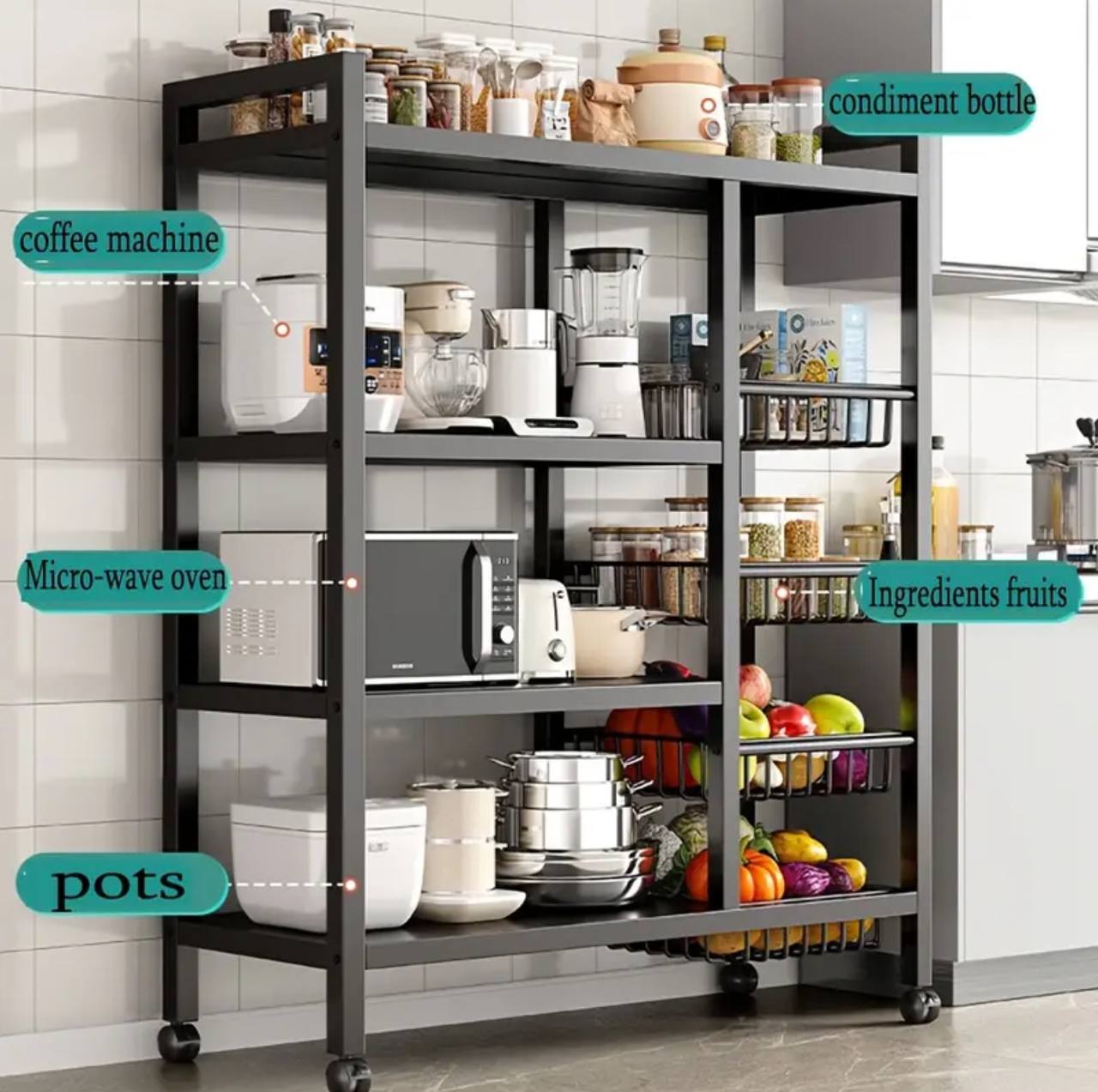 multifunctional metallic rack