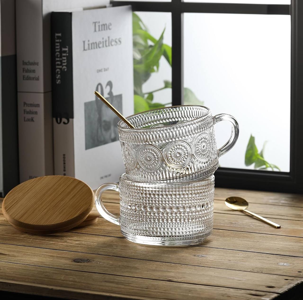 vintage glass mug