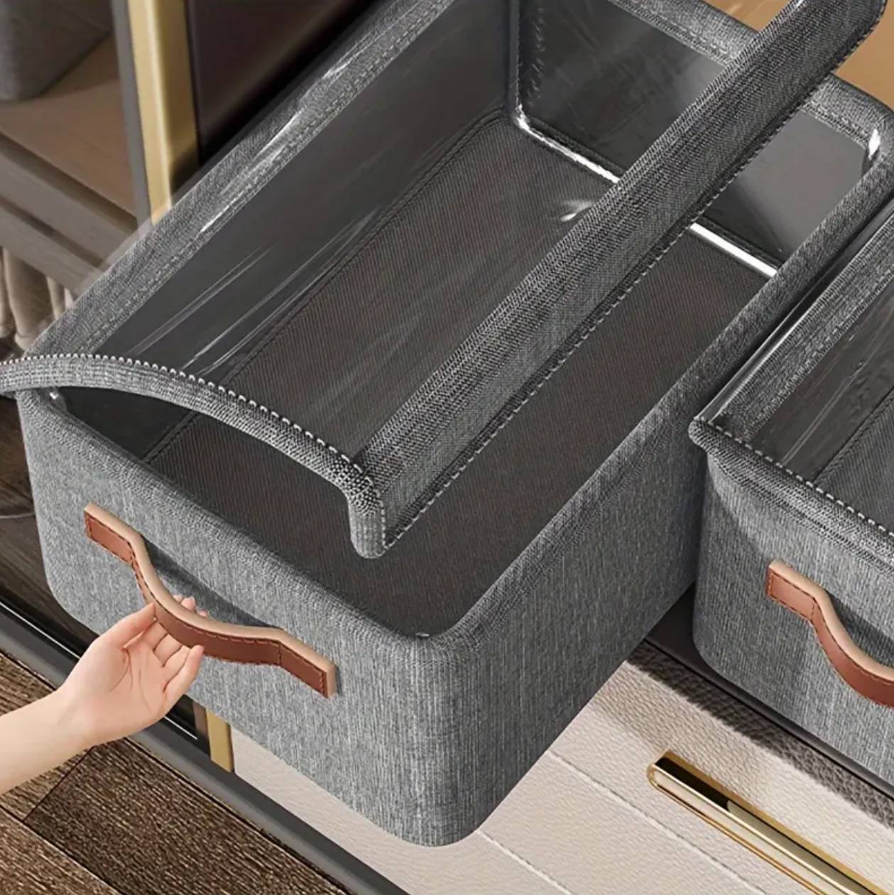 3pcs Hard fabric Collapsible  Closet Organizer with a Cover