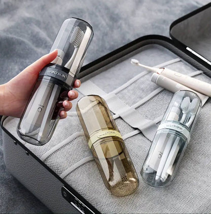 Portable travel toothbrush/toothpaste holder