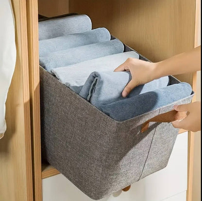 Metal Frame Storage Box Closet Jeans Organizer