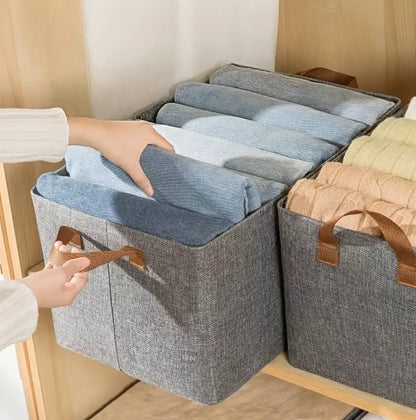 Metal Frame Storage Box Closet Jeans Organizer