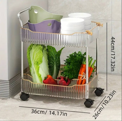 2 tier Multi-layer Kitchen Trolleys