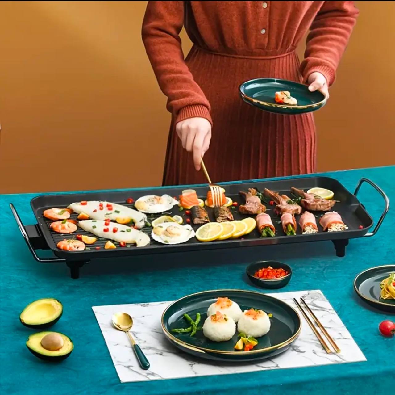 ELECTRIC BBQ GRILL PAN