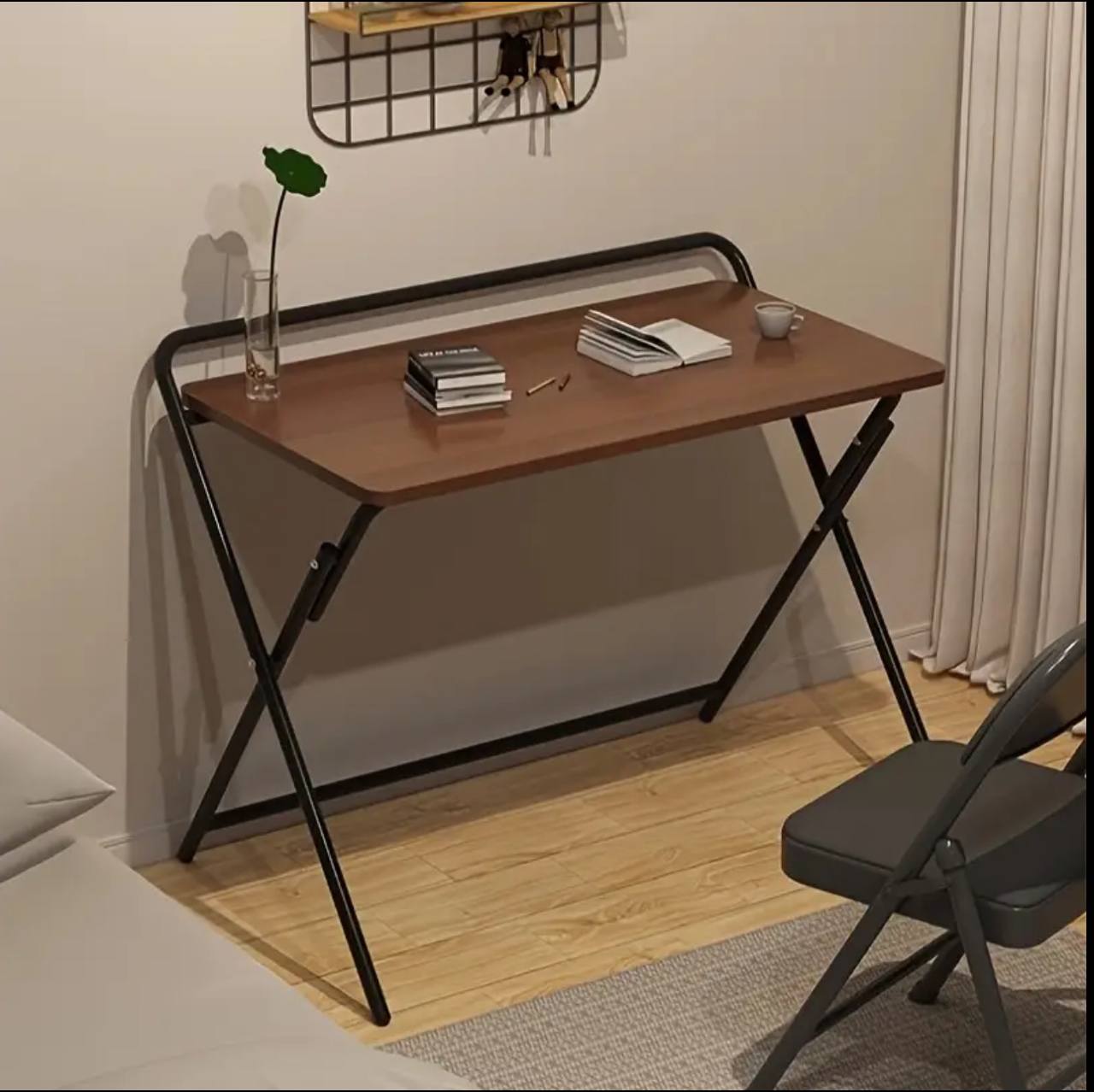 Space Saving Industrial Style Foldable Desk