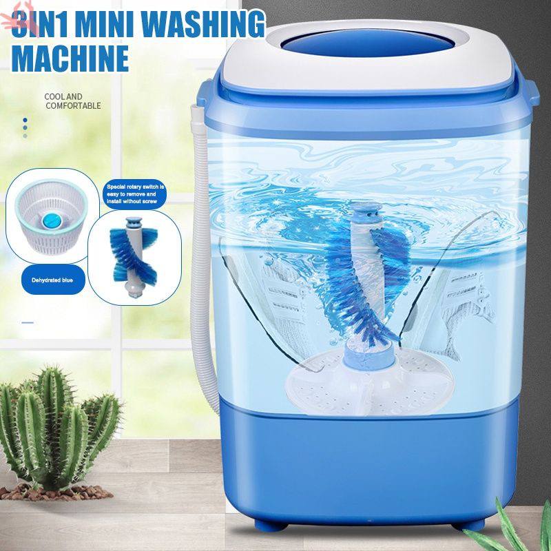 Mini washing machine with shoe brush