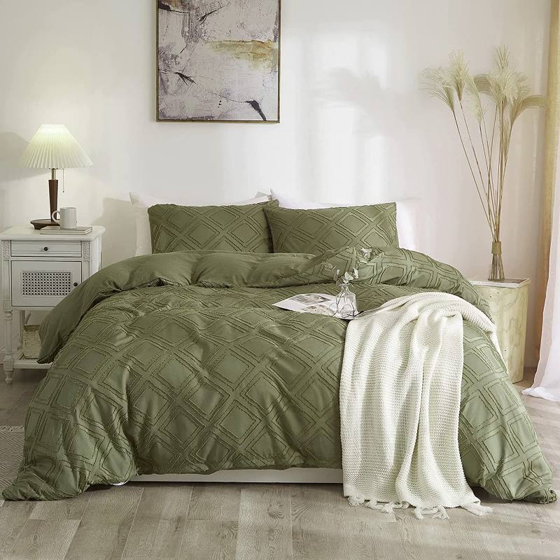 Embossed flower duvet cover