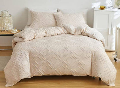 Embossed flower duvet cover